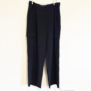 Express Wide Leg High Rise Cargo Trouser Black Size 12